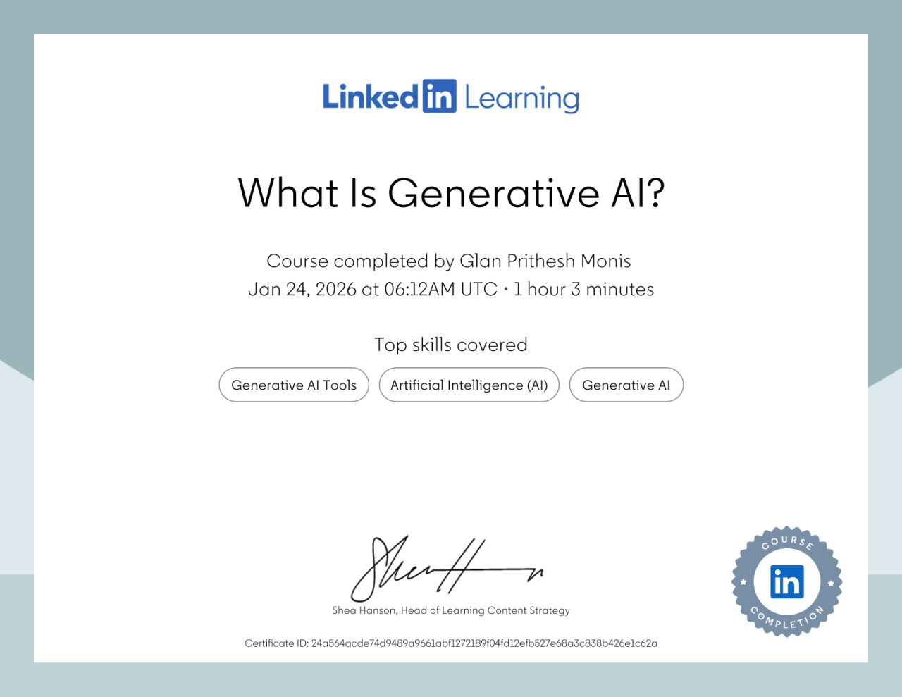 Generative AI Certificate
